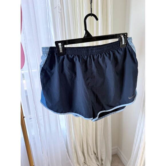 Nike Pants - Nike Navy Running Shorts with Light Blue Trim